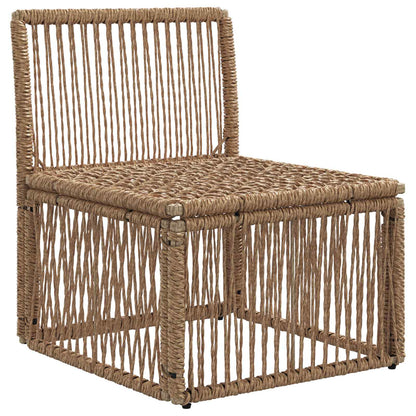 Armloze Sofa eenheid Beige poly rattan