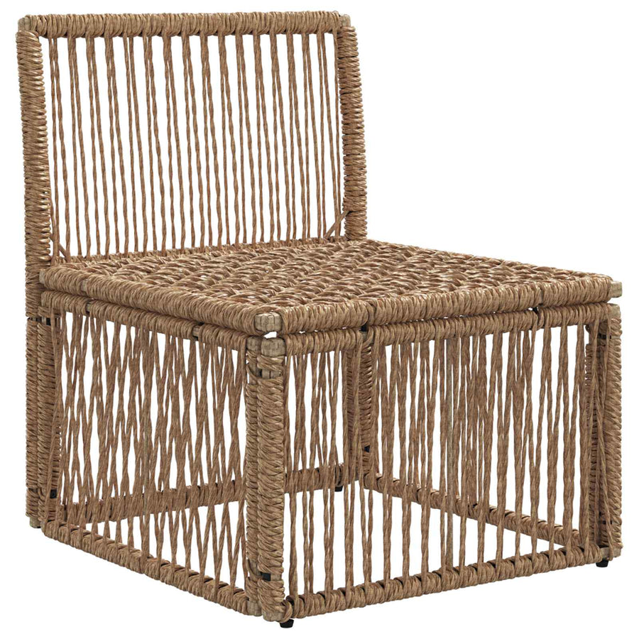 Armloze Sofa eenheid Beige poly rattan