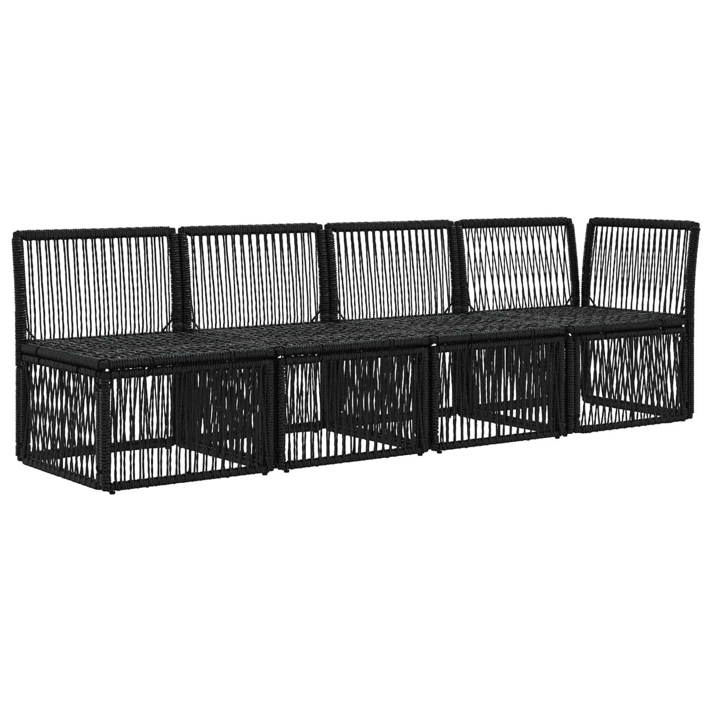 4-Zits Sofa met Linkerarm 4 pcs 4-Aantal zitplaatsen Zwart