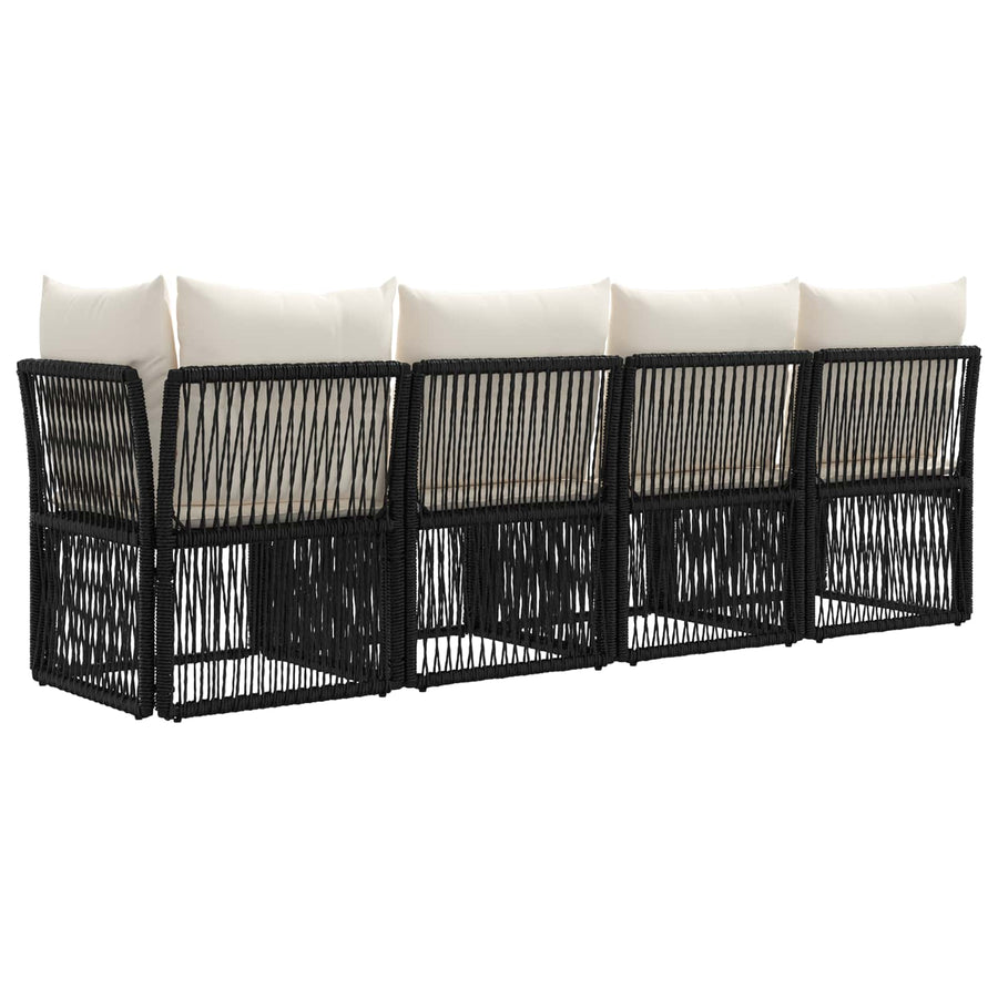 4-Zits Sofa met Linkerarm 4 pcs 4-Aantal zitplaatsen Zwart