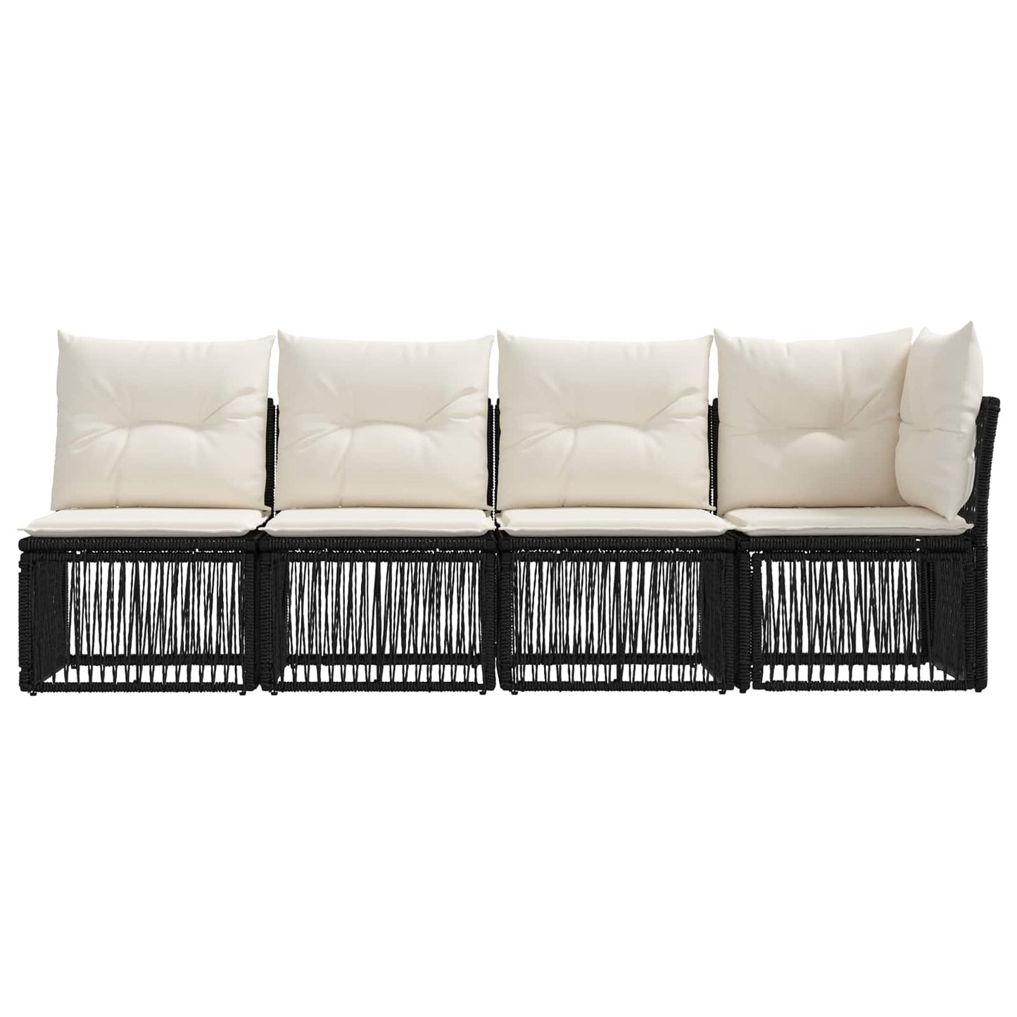 4-Zits Sofa met Linkerarm 4 pcs 4-Aantal zitplaatsen Zwart
