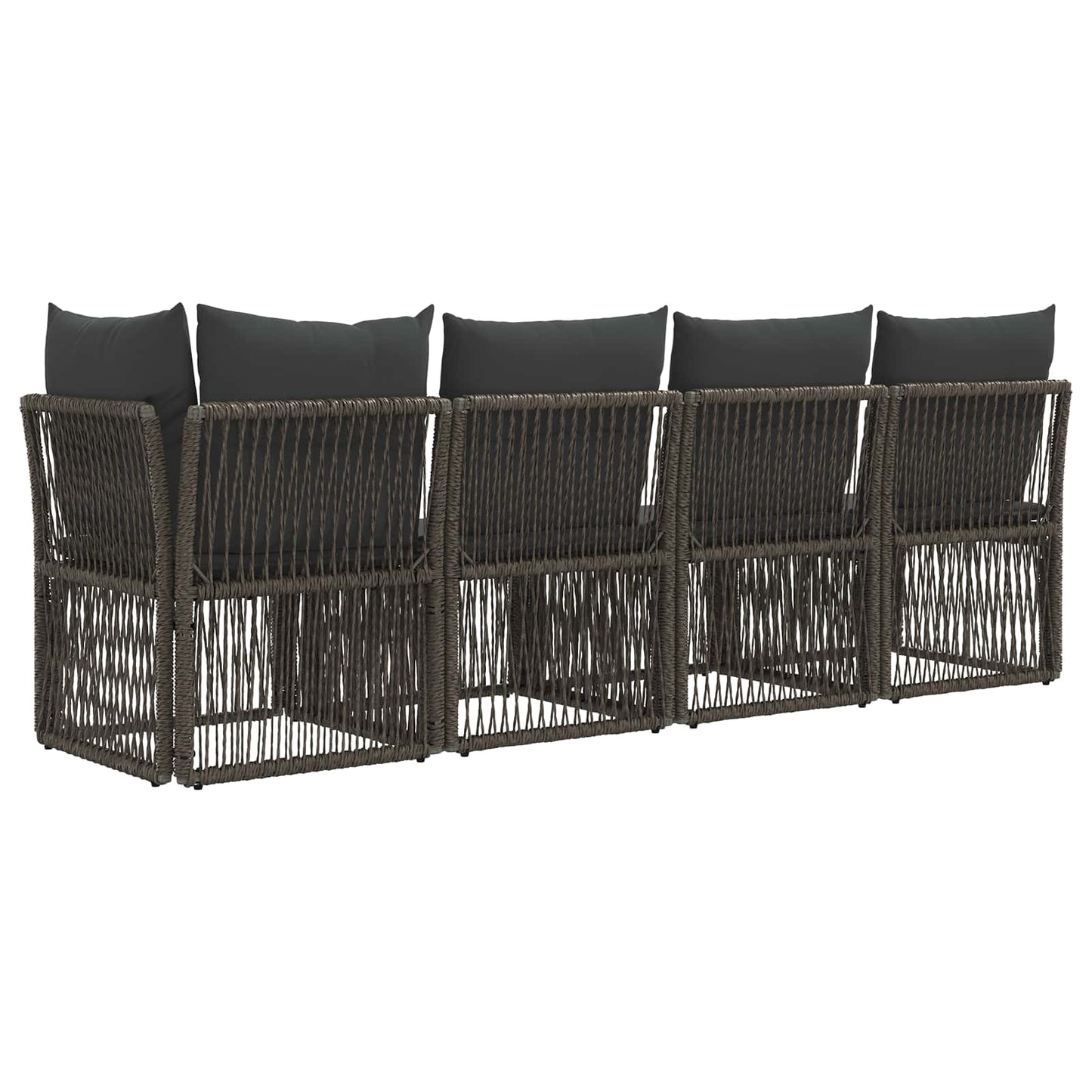 4-Zits Sofa met Linkerarm 4 pcs 4-Aantal zitplaatsen Grijs