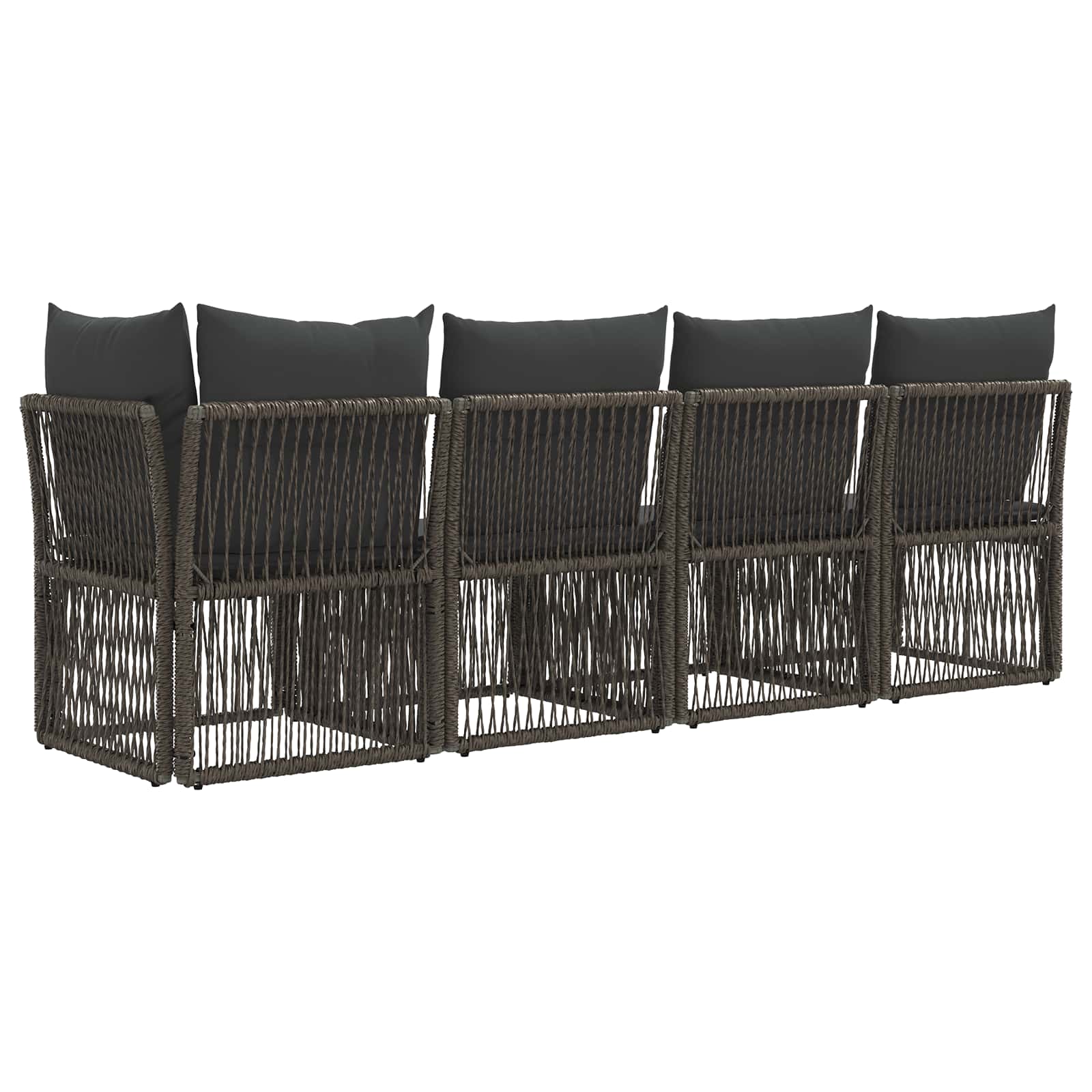 4-Zits Sofa met Linkerarm 4 pcs 4-Aantal zitplaatsen Grijs