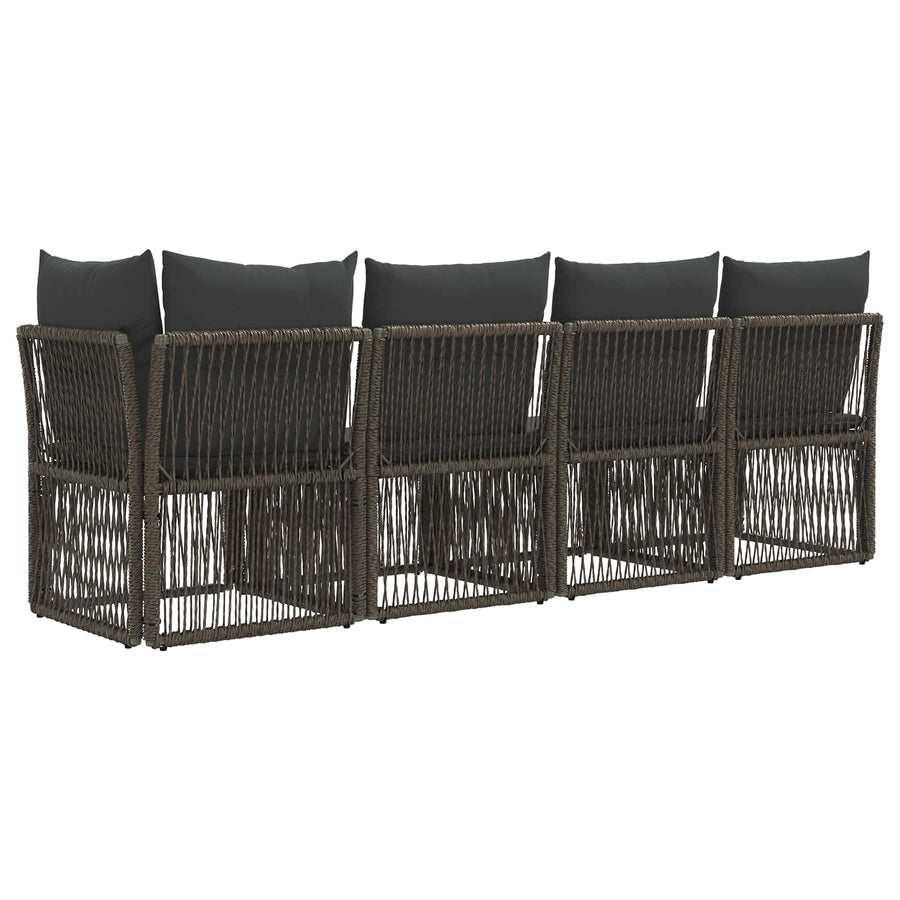 4-Zits Sofa met Linkerarm 4 pcs 4-Aantal zitplaatsen Grijs