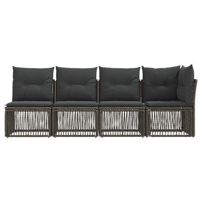 4-Zits Sofa met Linkerarm 4 pcs 4-Aantal zitplaatsen Grijs