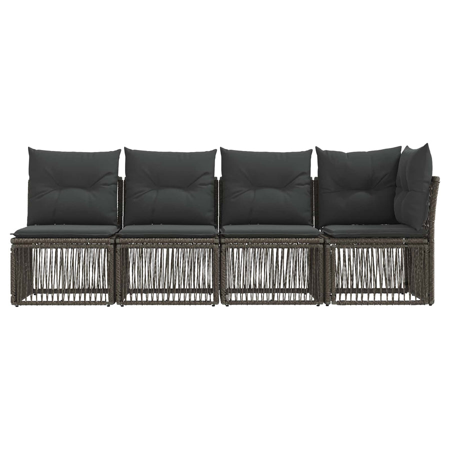 4-Zits Sofa met Linkerarm 4 pcs 4-Aantal zitplaatsen Grijs