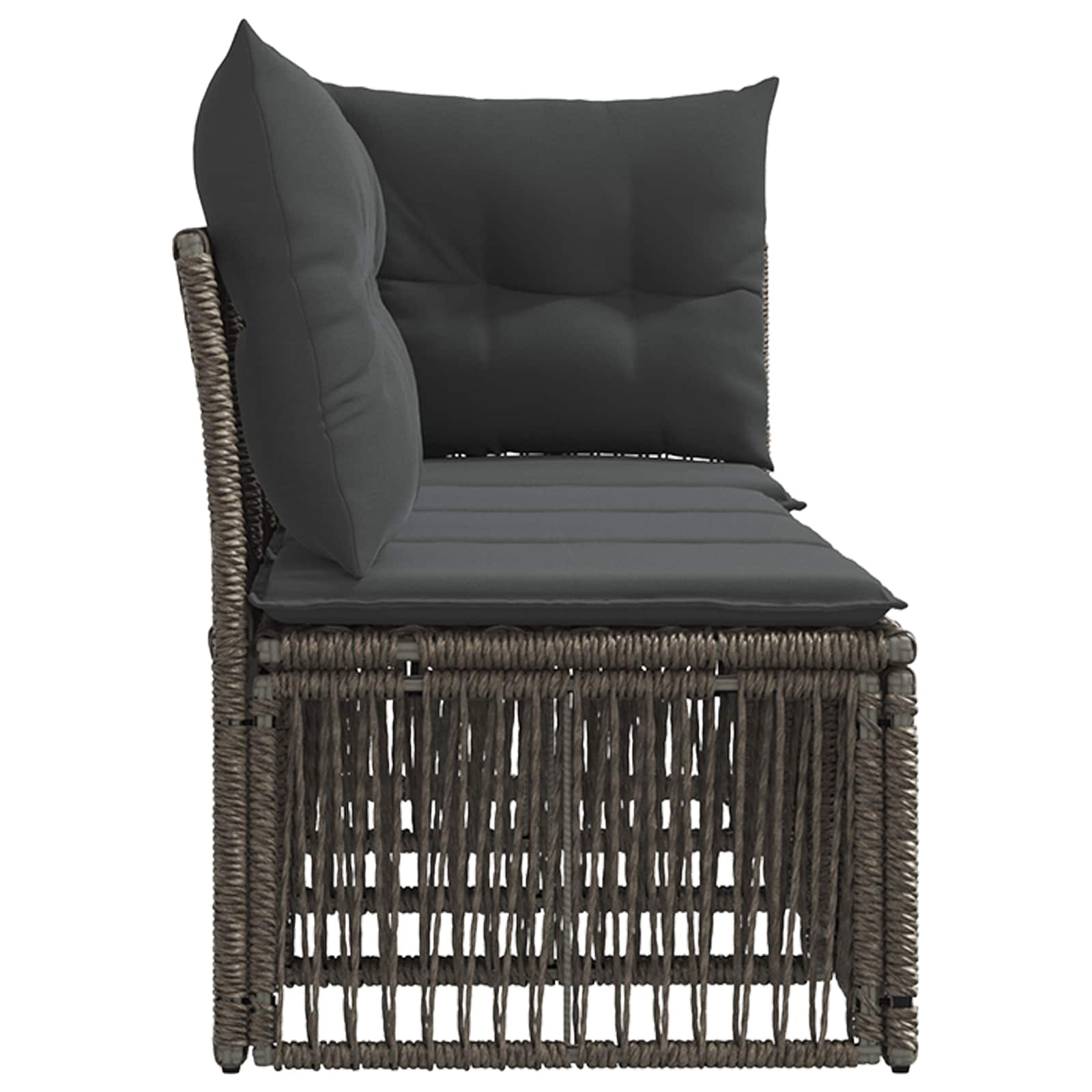 4-Zits Sofa met Linkerarm 4 pcs 4-Aantal zitplaatsen Grijs