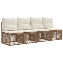 4-zits bank 4 pcs 4-Aantal zitplaatsen Beige poly rattan