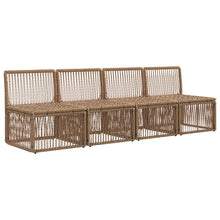 4-zits bank 4 pcs 4-Aantal zitplaatsen Beige poly rattan