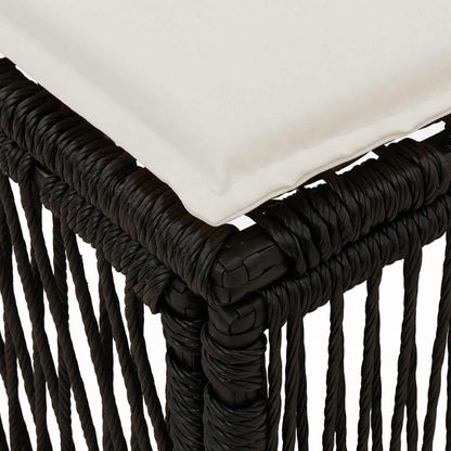 voetensteun Zwart poly rattan