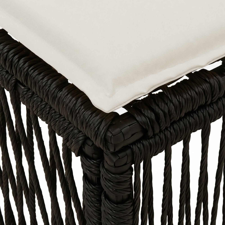 voetensteun Zwart poly rattan