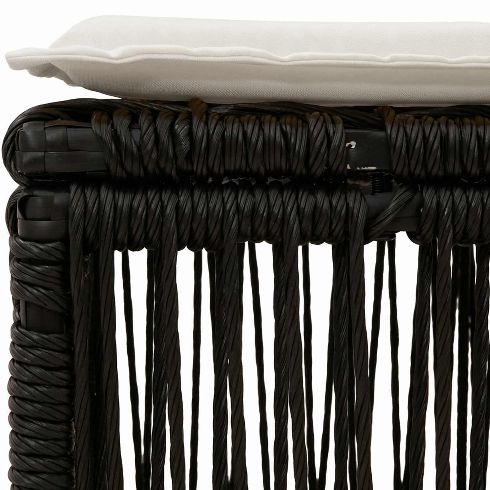 voetensteun Zwart poly rattan