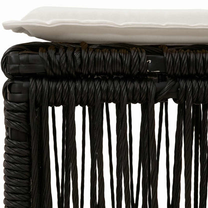 voetensteun Zwart poly rattan