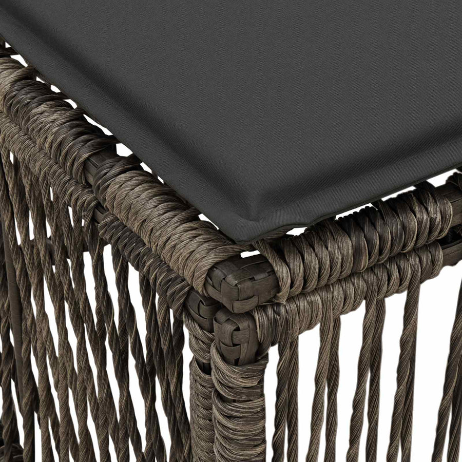 voetensteun Grijs poly rattan