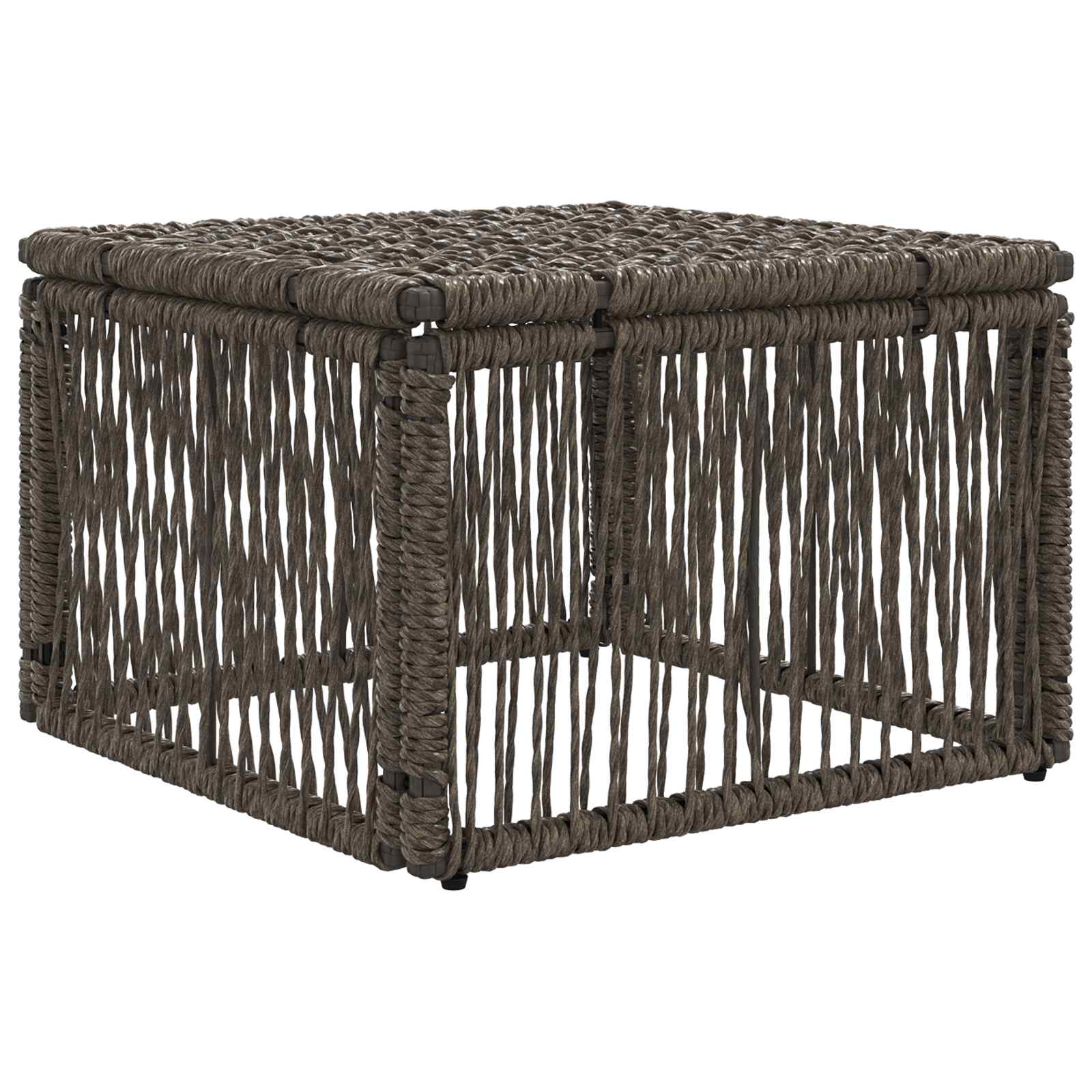 voetensteun Grijs poly rattan