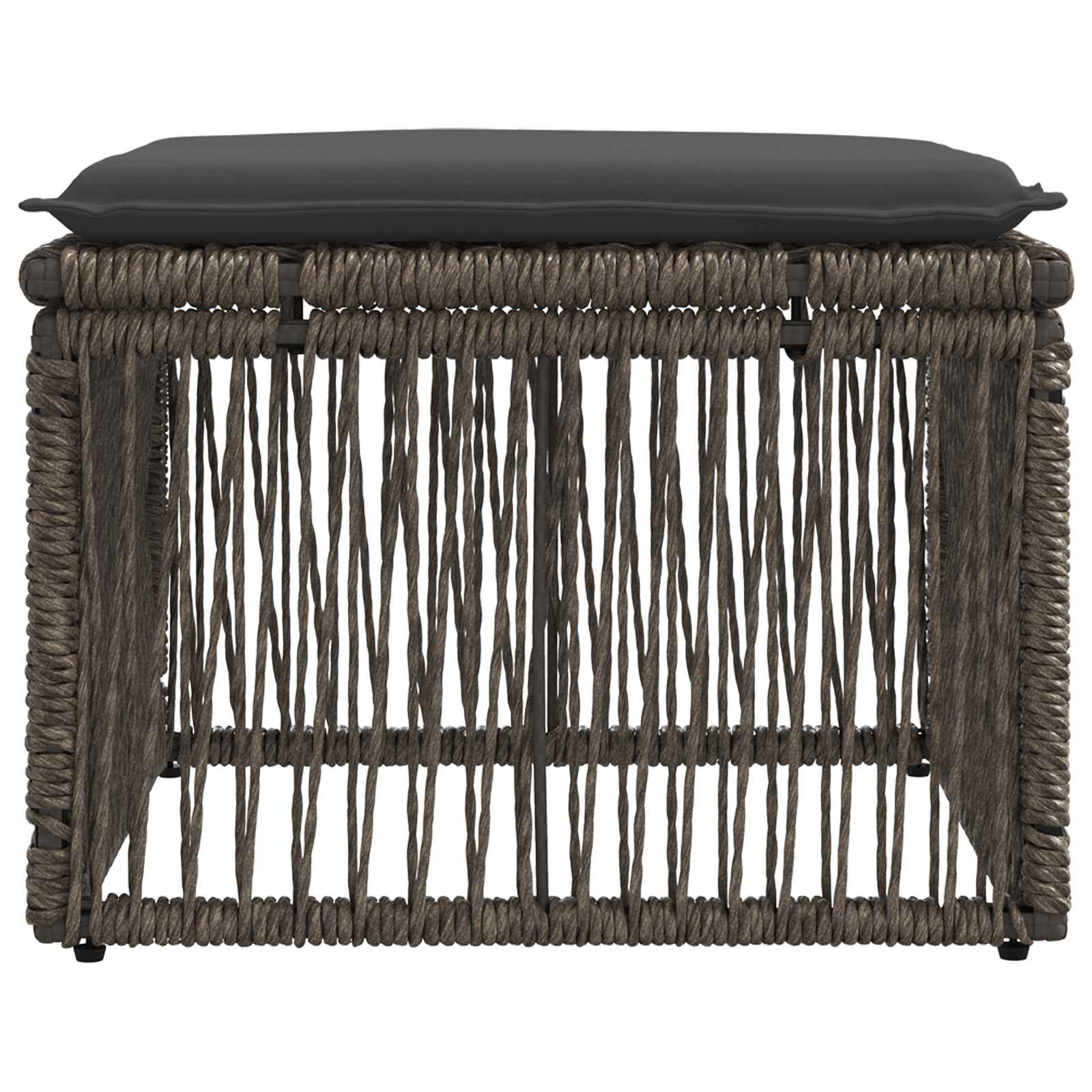voetensteun Grijs poly rattan