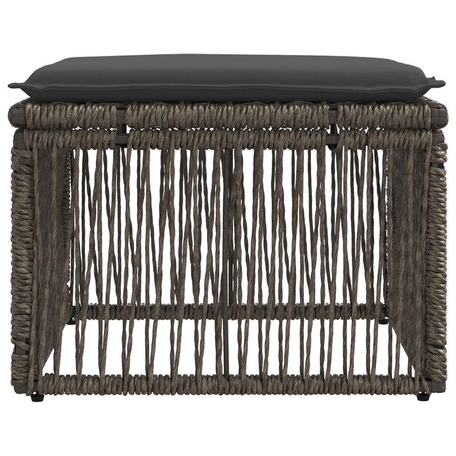 voetensteun Grijs poly rattan