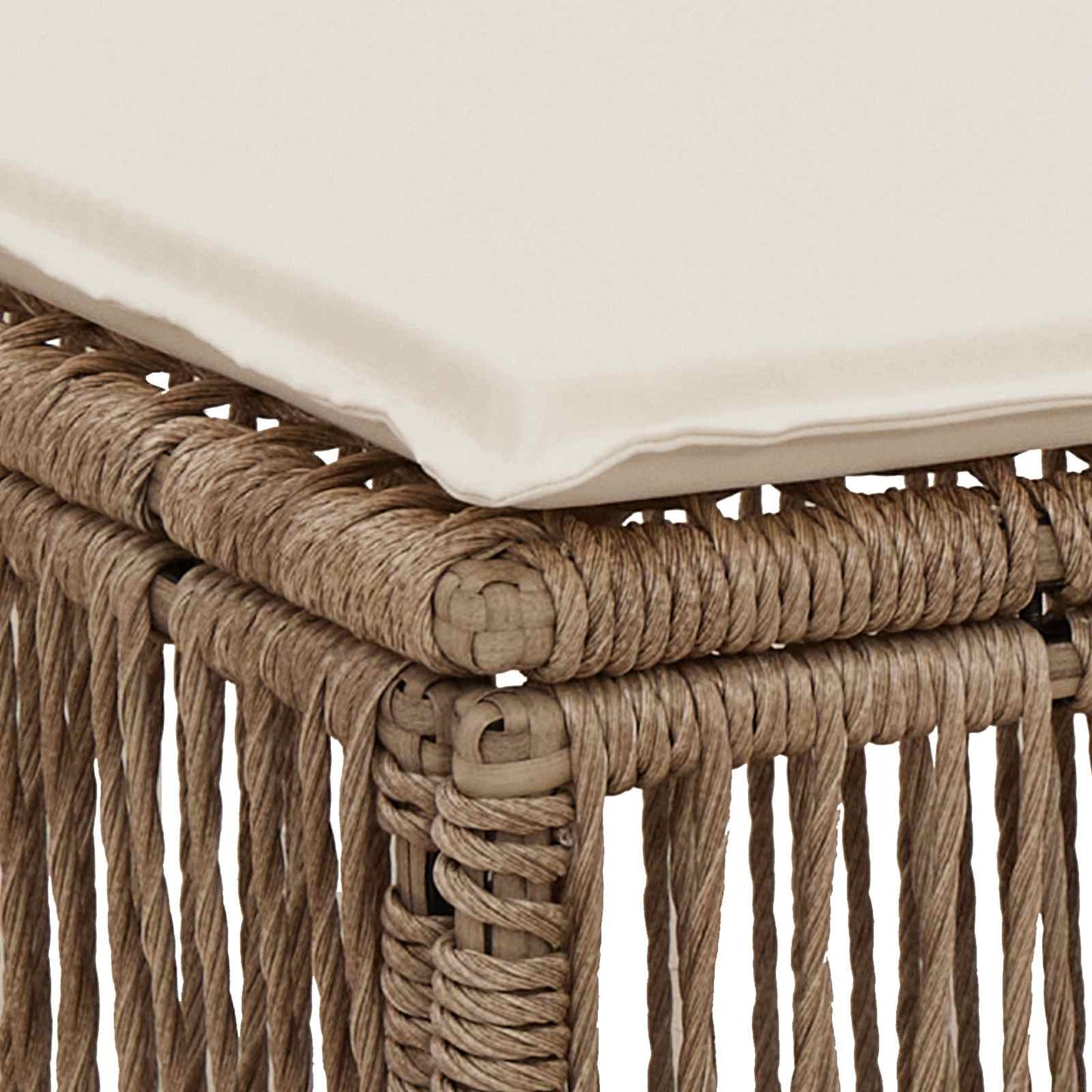 voetensteun Beige poly rattan