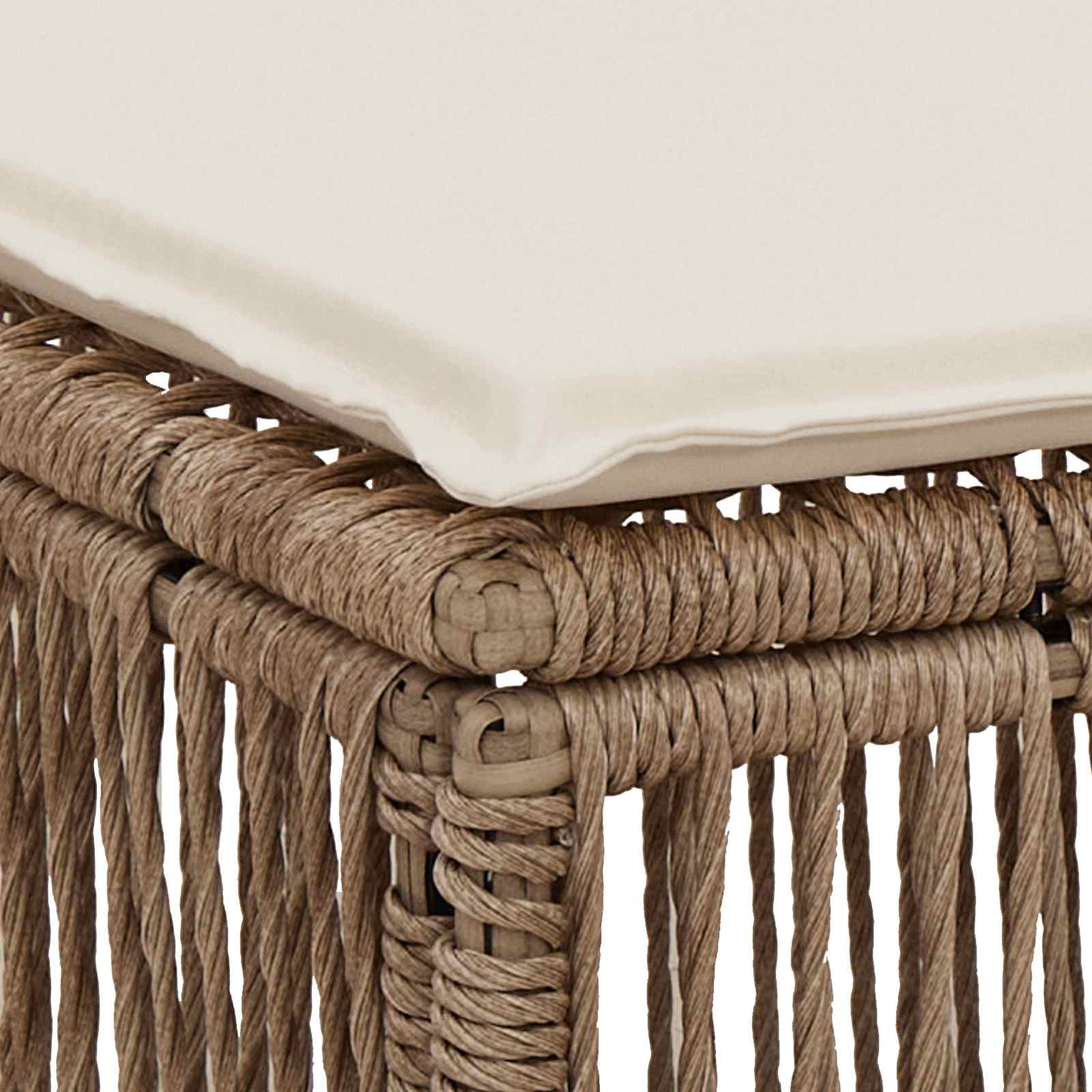 voetensteun Beige poly rattan