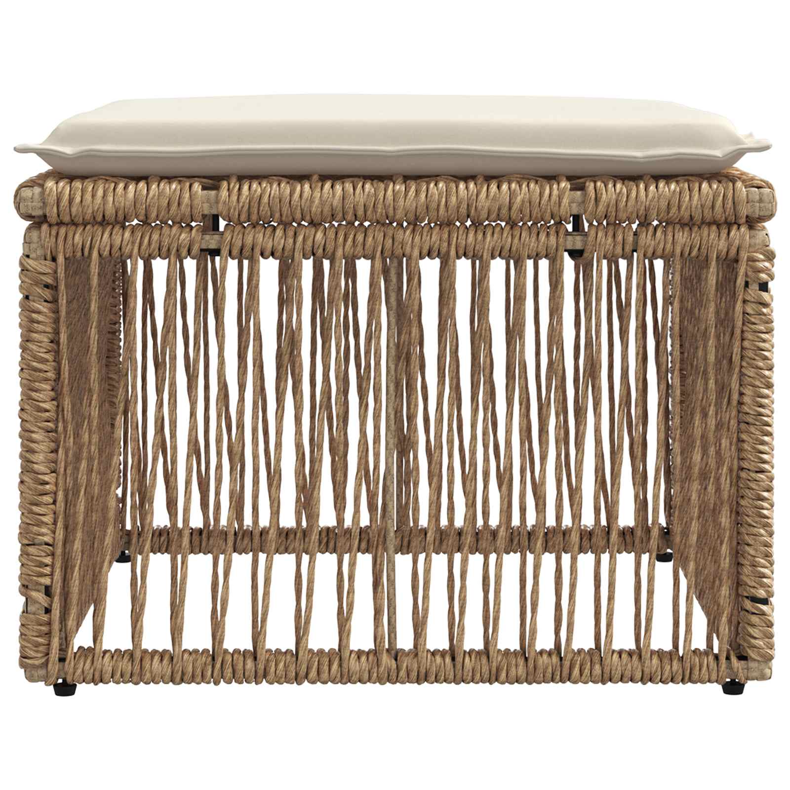 voetensteun Beige poly rattan
