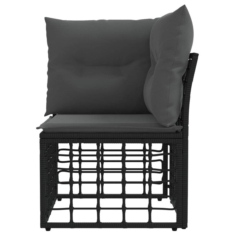 Modulaire Outdoor Hoek Sofa Eenheid Zwart 62 x 62 x 70 cm