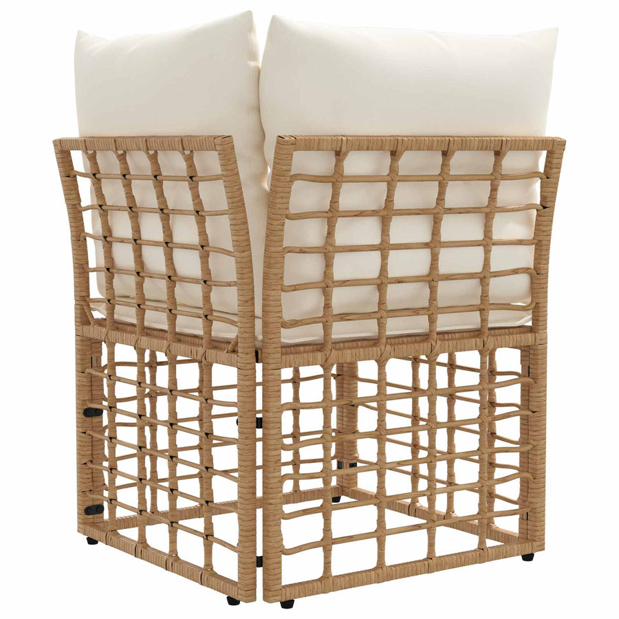 Modulaire Outdoor Hoek Sofa Eenheid Naturel 62 x 62 x 70 cm