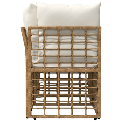 Buiten loveseat 2 pcs Natuurlijk en Crème Wit poly rattan