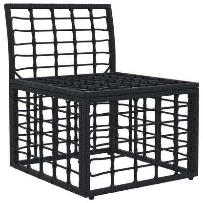Modulaire Outdoor Armloze Sofa Eenheid Zwart 62 x 55 x 70 cm
