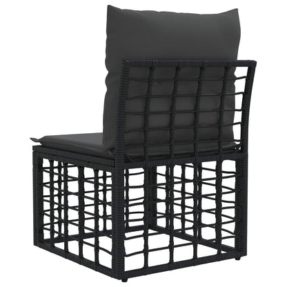 Modulaire Outdoor Armloze Sofa Eenheid Zwart 62 x 55 x 70 cm