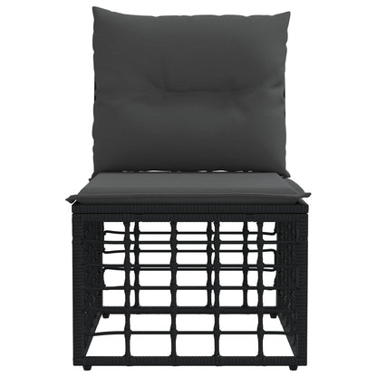 Modulaire Outdoor Armloze Sofa Eenheid Zwart 62 x 55 x 70 cm