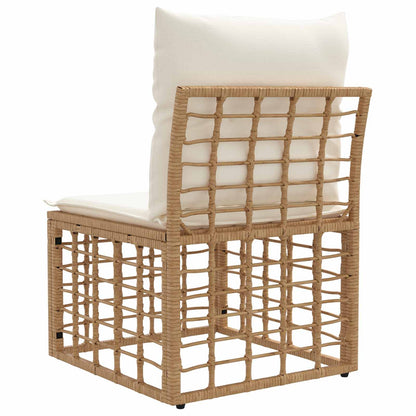 Modulaire Outdoor Armloze Sofa Eenheid Naturel 62 x 55 x 70 cm
