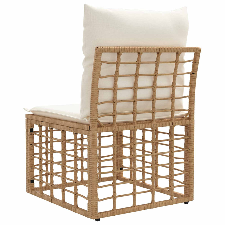 Modulaire Outdoor Armloze Sofa Eenheid Naturel 62 x 55 x 70 cm