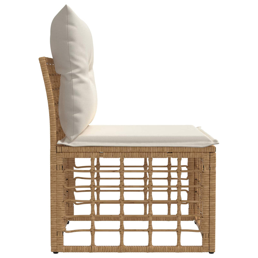 Modulaire Outdoor Armloze Sofa Eenheid Naturel 62 x 55 x 70 cm