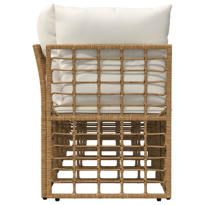 4-Zits Tuin Sofa met Linker Arm 4 pcs Naturel poly rattan