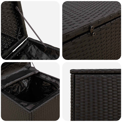 Kussenbox 55 x 55 x 69 cm staal