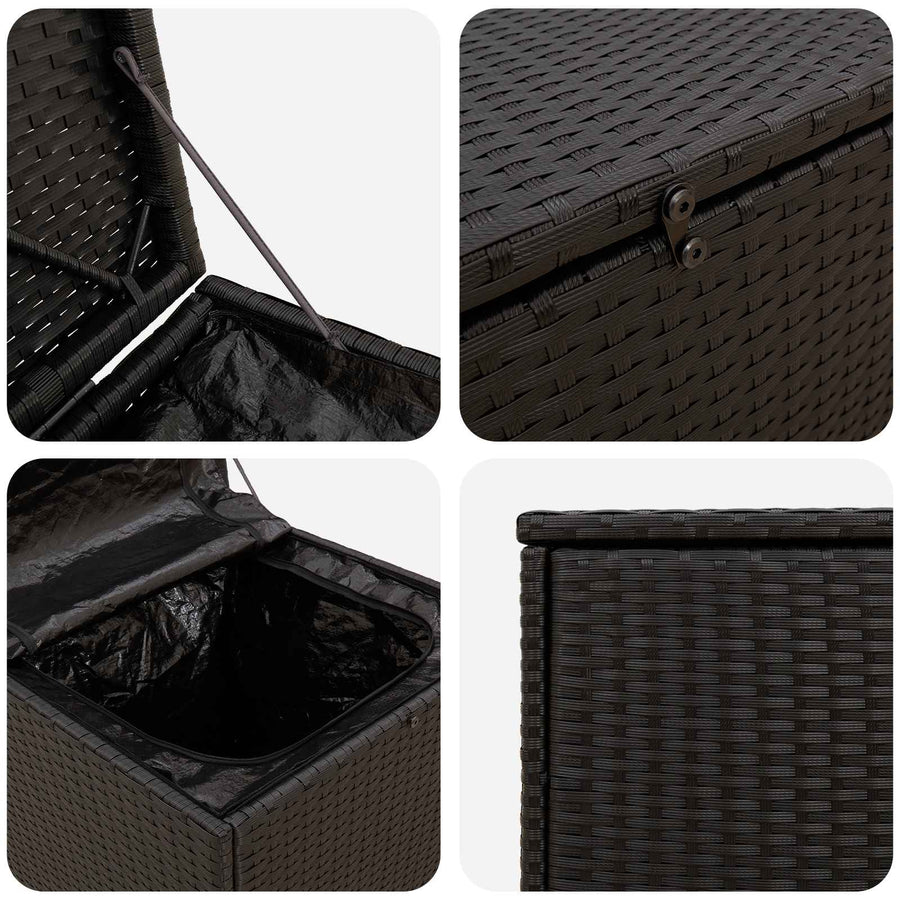 Kussenbox 55 x 55 x 69 cm staal
