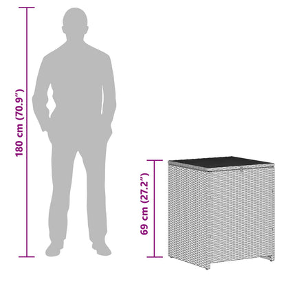 Kussenbox 55 x 55 x 69 cm staal