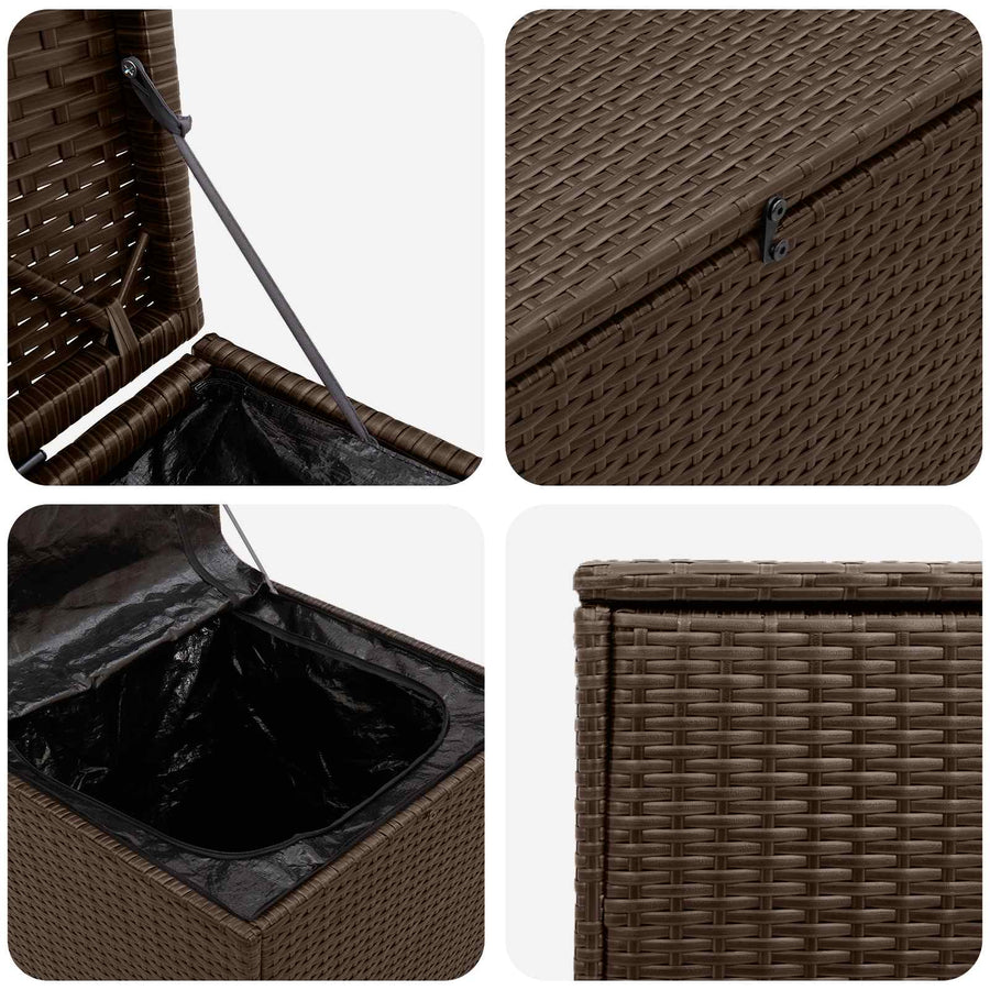 Kussenbox 55 x 55 x 69 cm staal