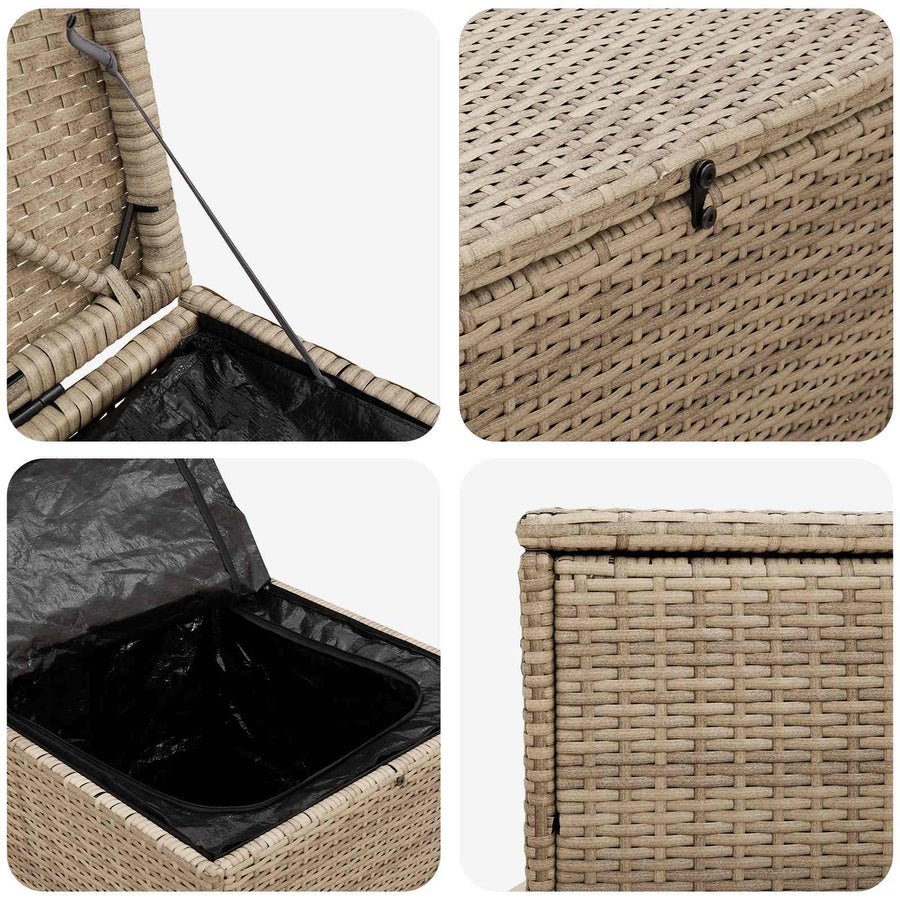 Kussenbox 55 x 55 x 69 cm staal