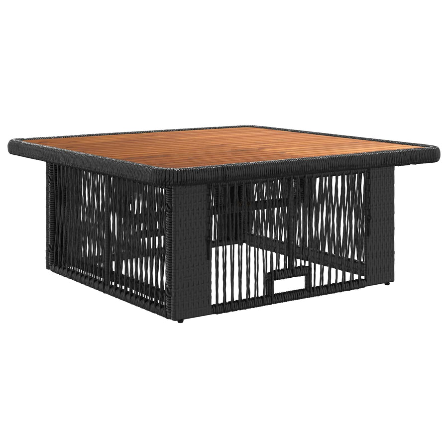 Tuin eettafelset met kussen 3 pcs Beige en Crème poly rattan