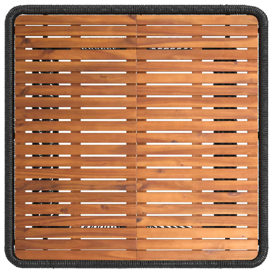 Tuin eettafelset met kussen 3 pcs Beige en Crème poly rattan