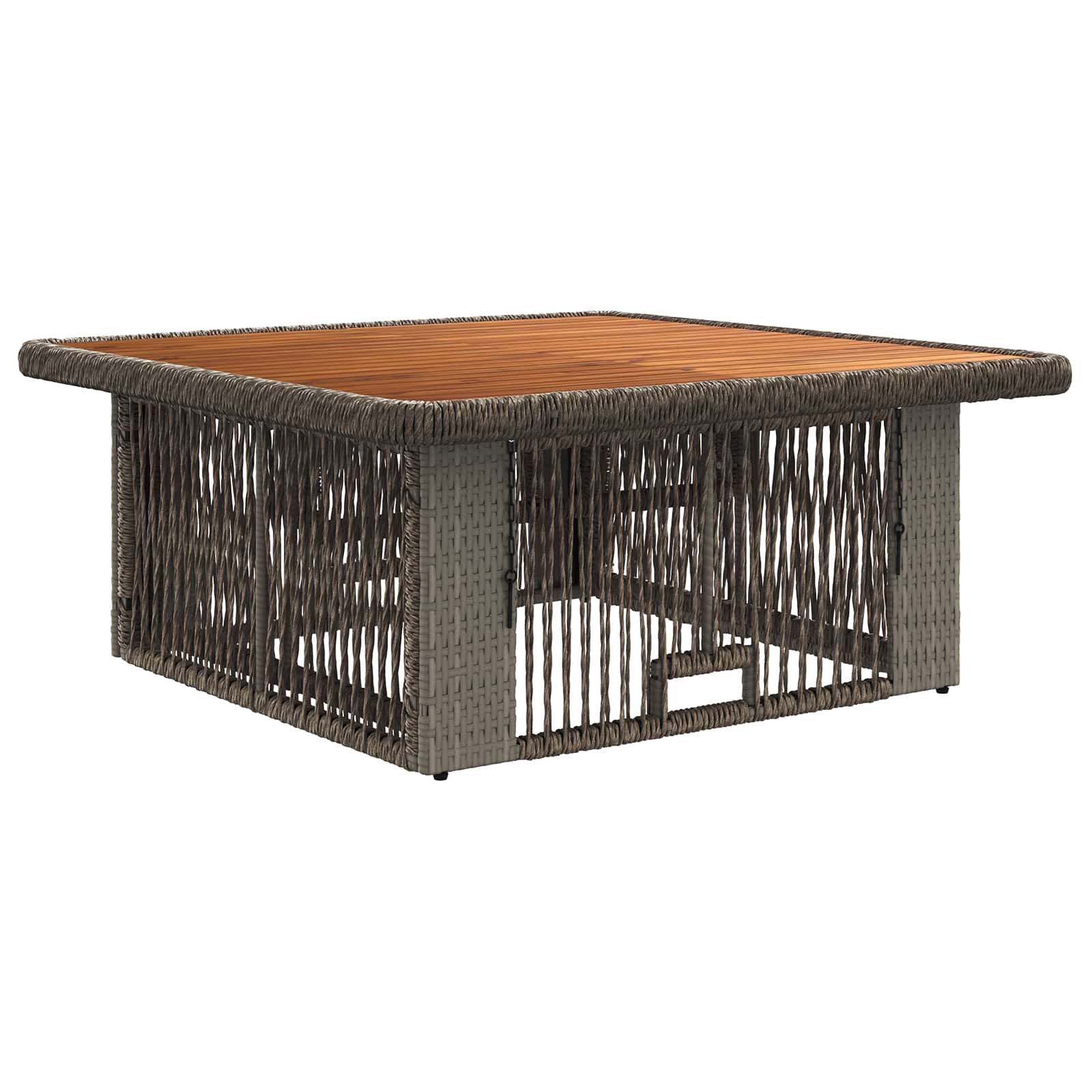 Tuin eettafelset 3 pcs Grijs en Donkergrijs poly rattan
