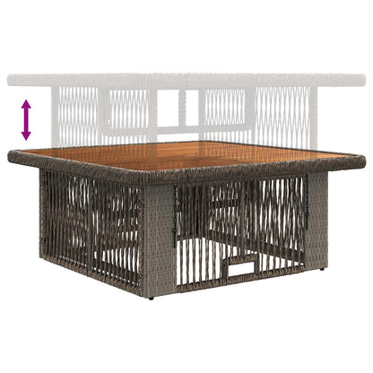 Tuin eettafelset 3 pcs Grijs en Donkergrijs poly rattan