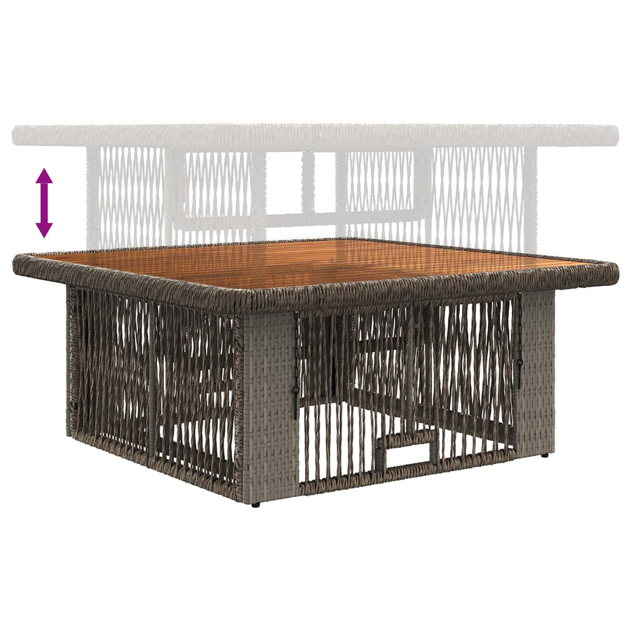 Tuin eettafelset 3 pcs Grijs en Donkergrijs poly rattan