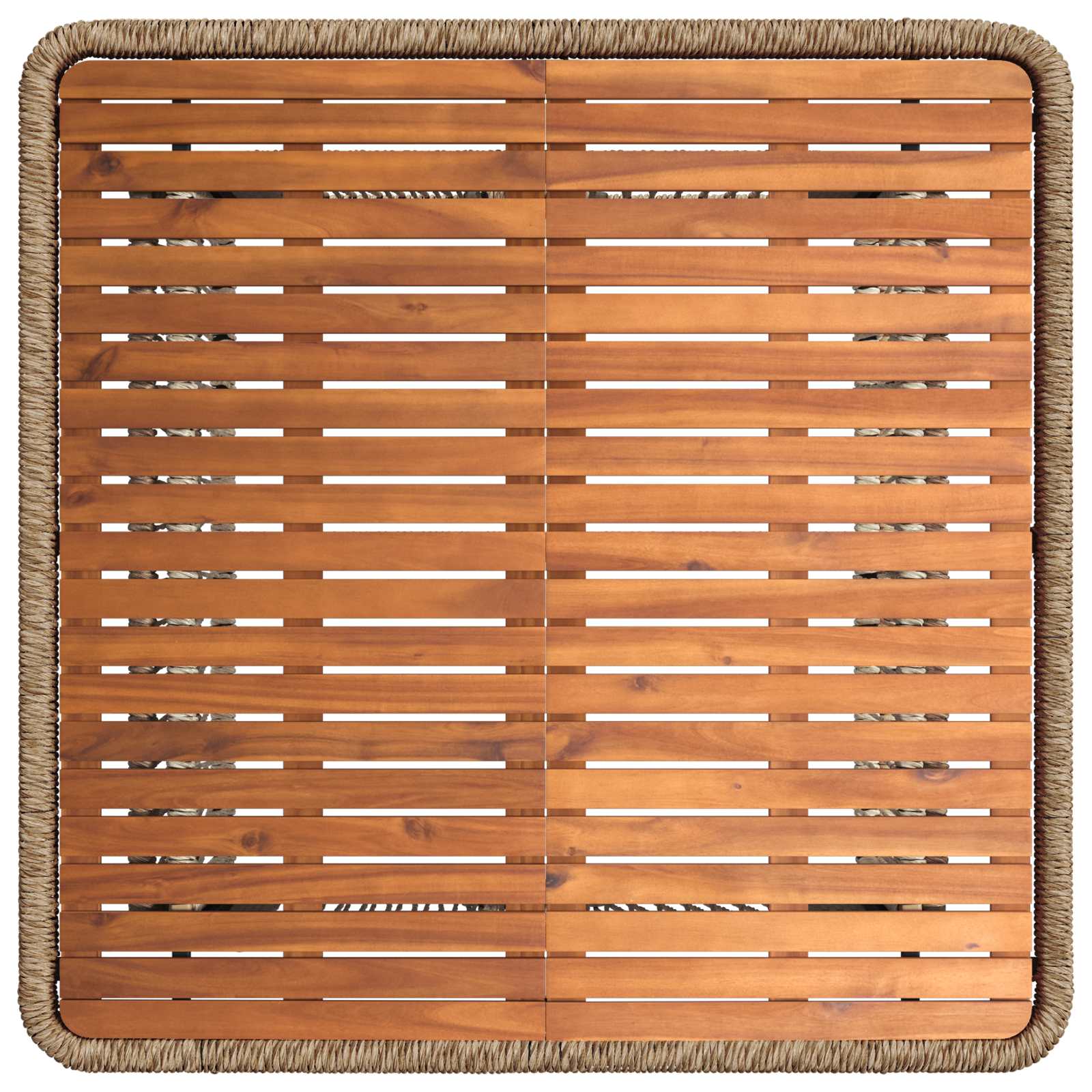 Tuin eettafelset met kussen 3 pcs Beige en Crème poly rattan
