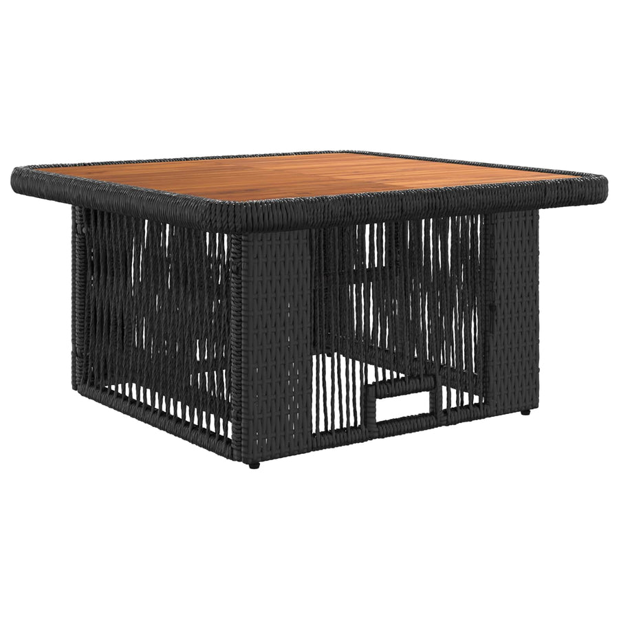 Tuin eettafelset met kussen 3 pcs Beige en Crème poly rattan