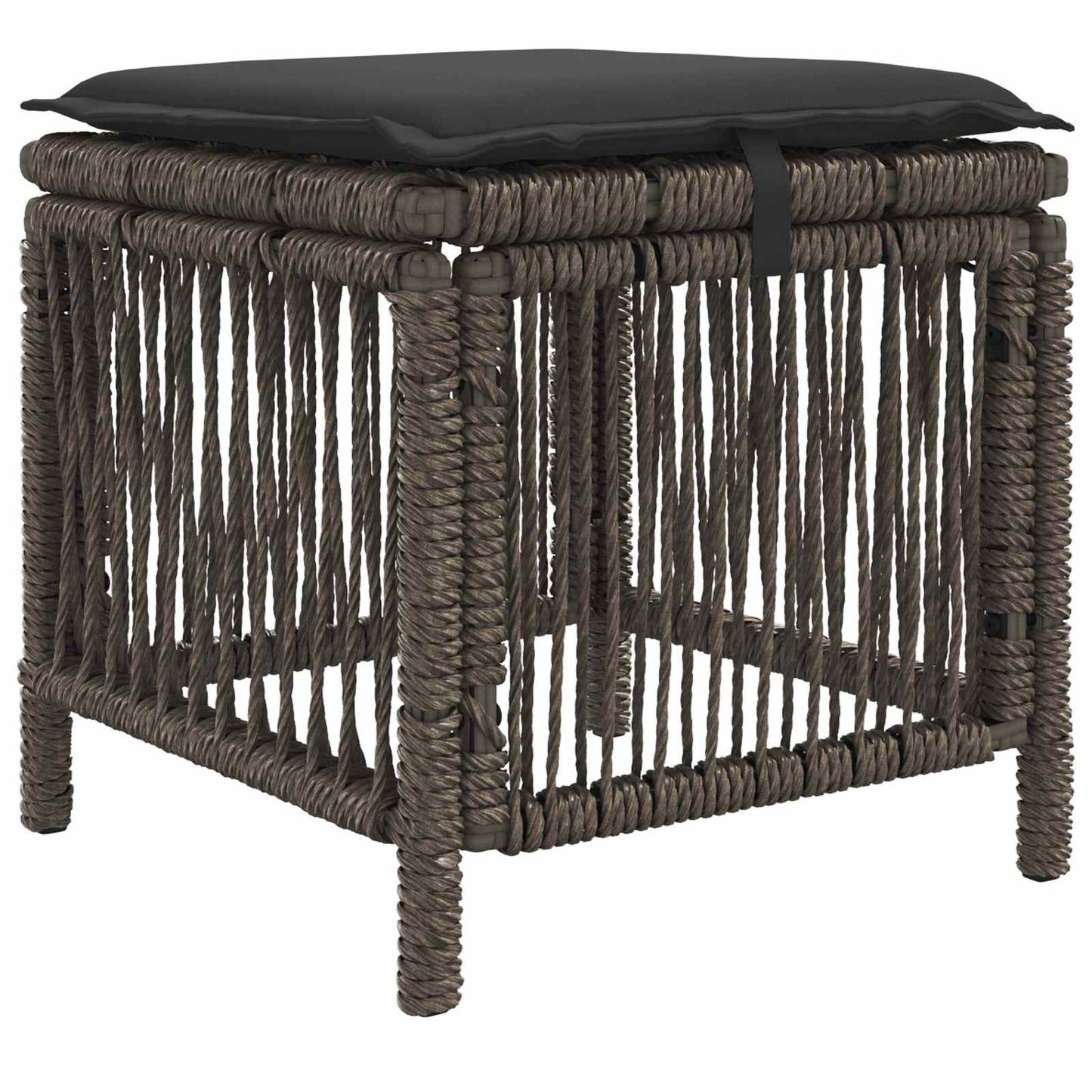 Tuin eettafelset 3 pcs Grijs en Donkergrijs poly rattan