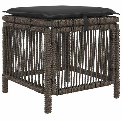 Tuin eettafelset 3 pcs Grijs en Donkergrijs poly rattan