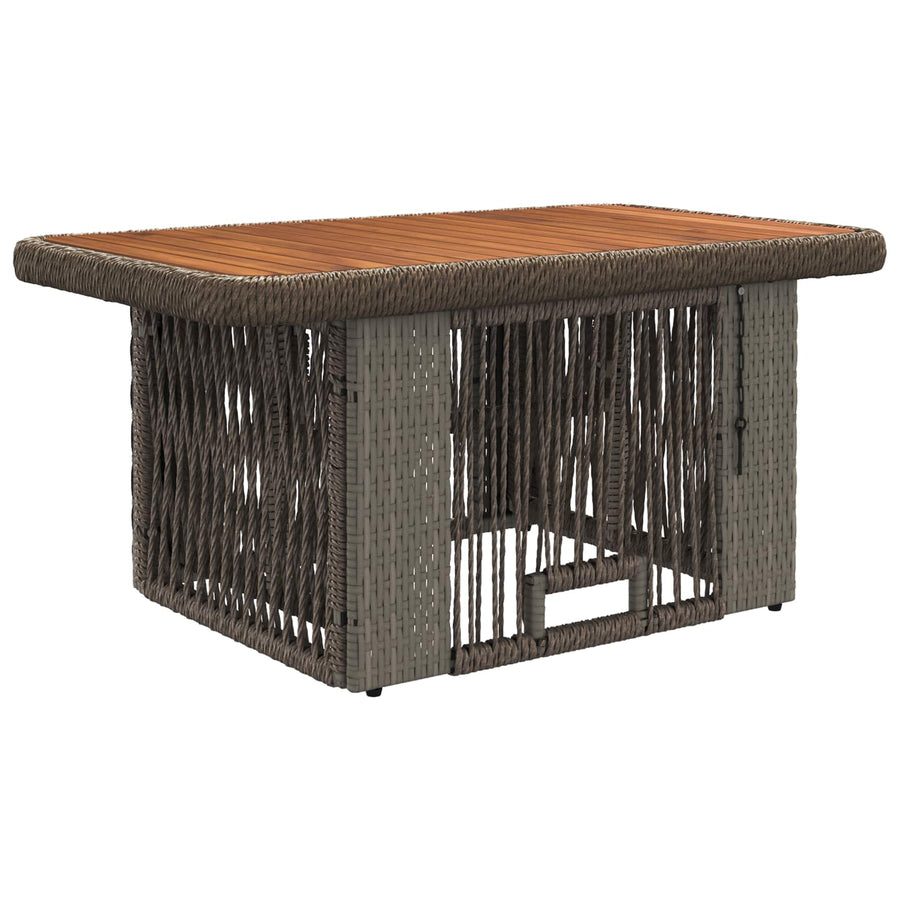 Tuin eettafelset 3 pcs Grijs en Donkergrijs poly rattan