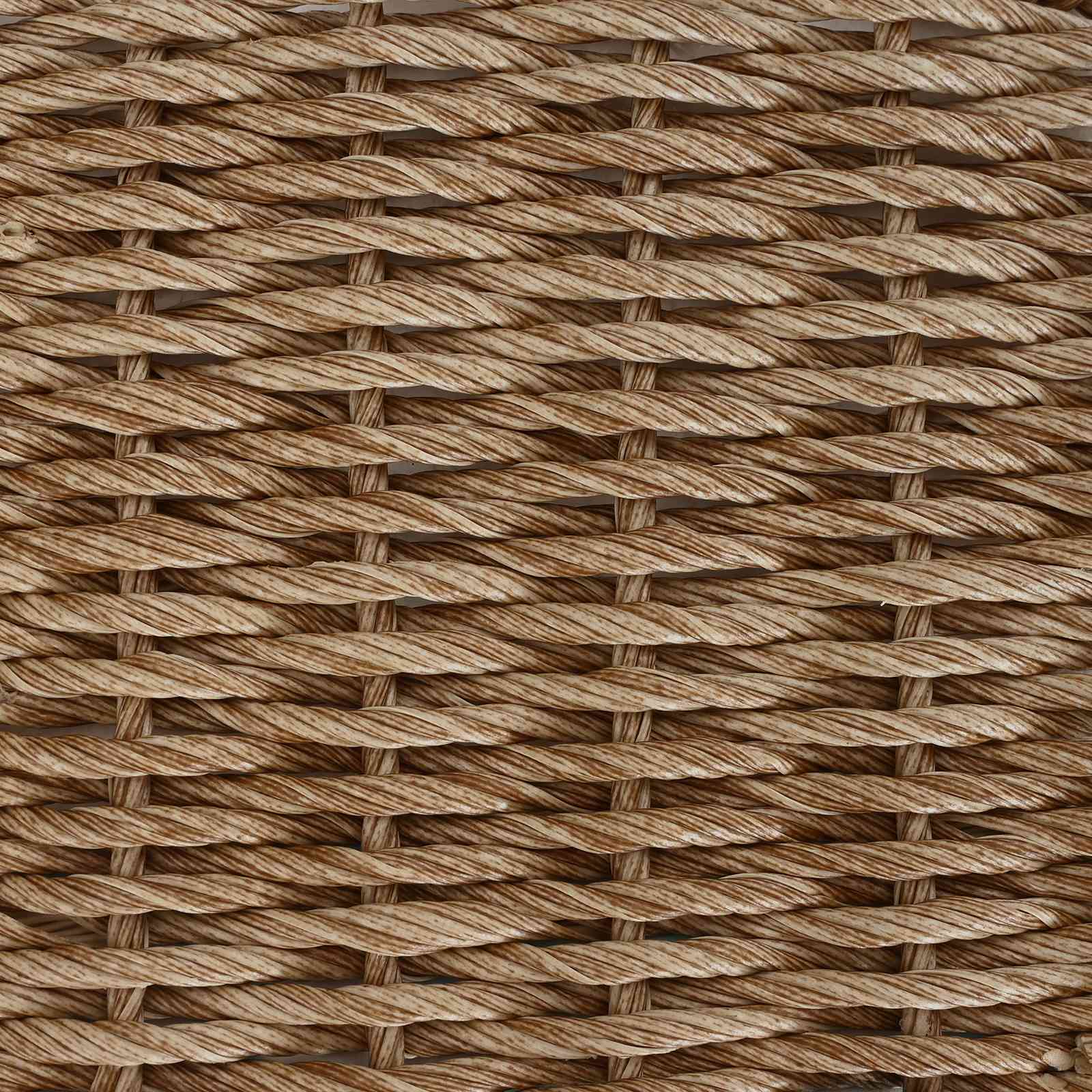 Tuin eettafelset met kussen 3 pcs Beige en Crème poly rattan